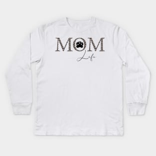 Dog mom life Kids Long Sleeve T-Shirt